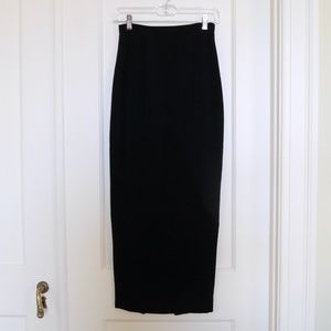 Size 40 (Italy) Slim Shaped Long Black Evening Skirt